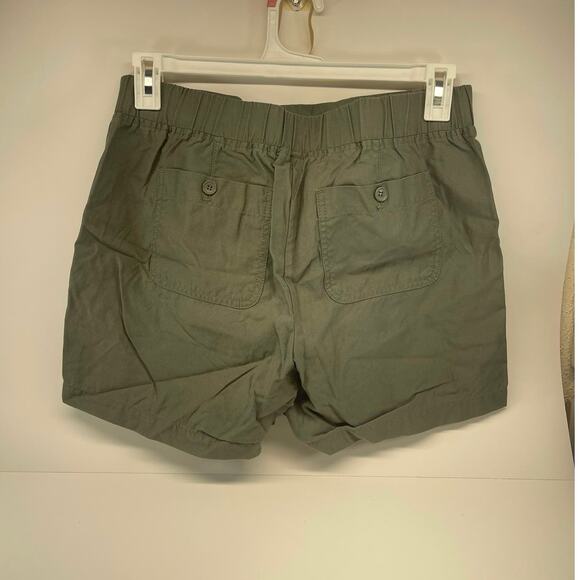 Talbots Cotton Tencel Blend Army Green Shorts Drawstring Waist 30” Size Medium - Picture 5 of 9